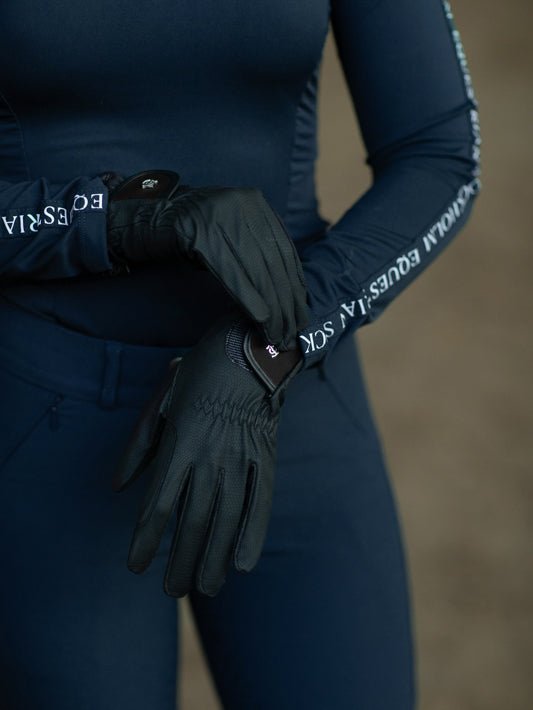 Equestrian Stockholm Riding Gloves Motion Black - Riding Gloves - Kingdom Equestrian