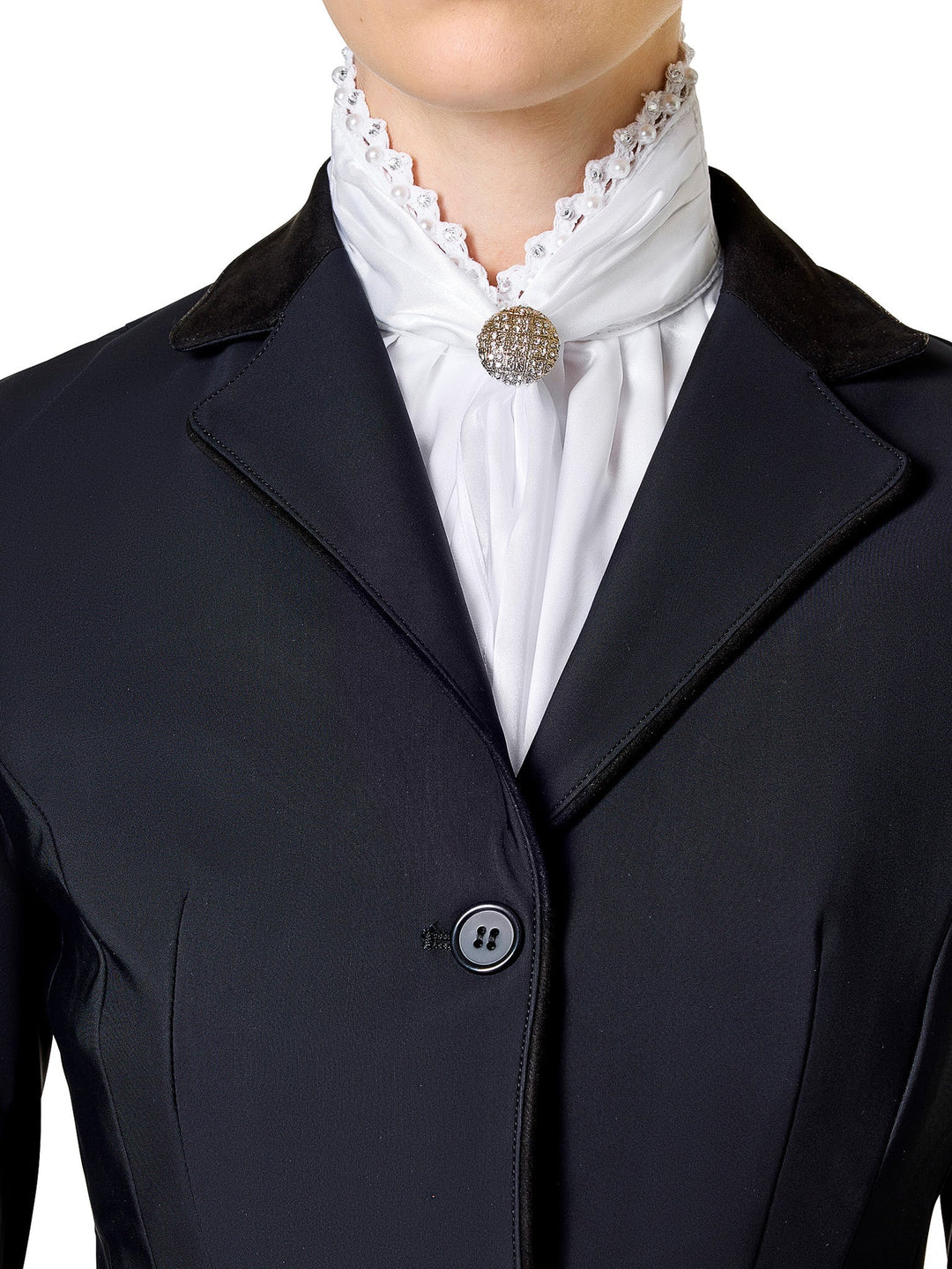 Equestrian Stockholm Riding Stock Queen White - Stock Tie - Kingdom Equestrian