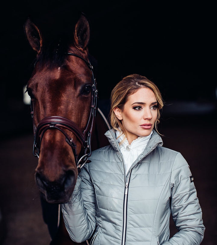 Equestrian Stockholm Riding Stock Queen White - Stock Tie - Kingdom Equestrian