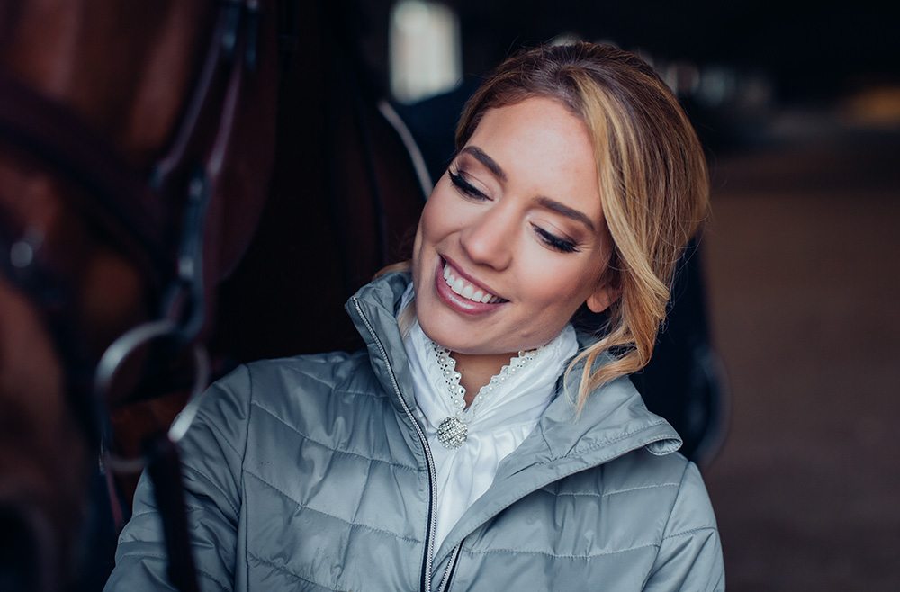 Equestrian Stockholm Riding Stock Queen White - Stock Tie - Kingdom Equestrian