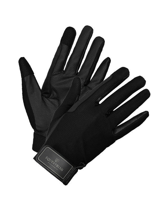 Equestrian Stockholm Riding Summer Gloves Black Edition - Riding Gloves - Kingdom Equestrian
