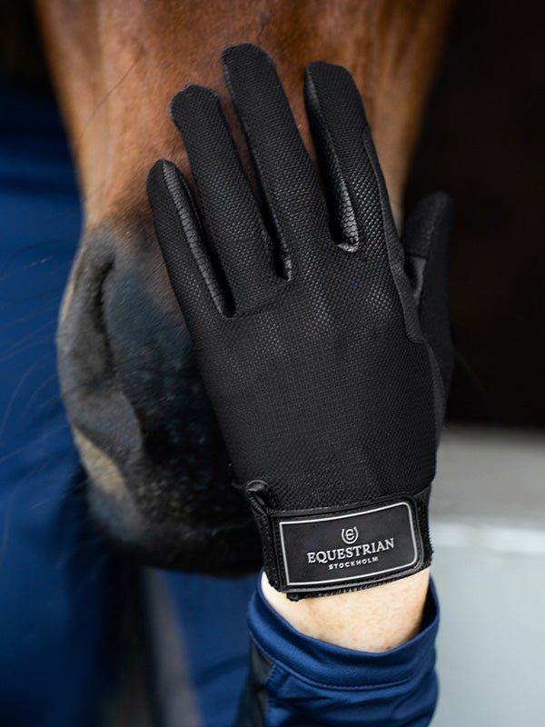 Equestrian Stockholm Riding Summer Gloves Black Edition - Riding Gloves - Kingdom Equestrian
