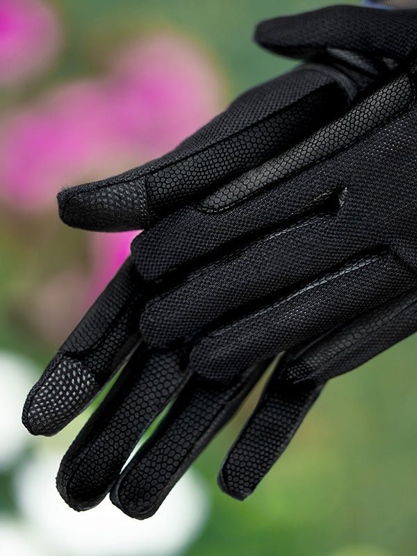 Equestrian Stockholm Riding Summer Gloves Black Gold - Riding Gloves - Kingdom Equestrian