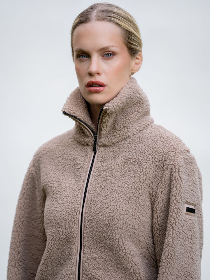 Equestrian Stockholm Teddy Fleece Jacket Sand - Riding Jacket - Kingdom Equestrian