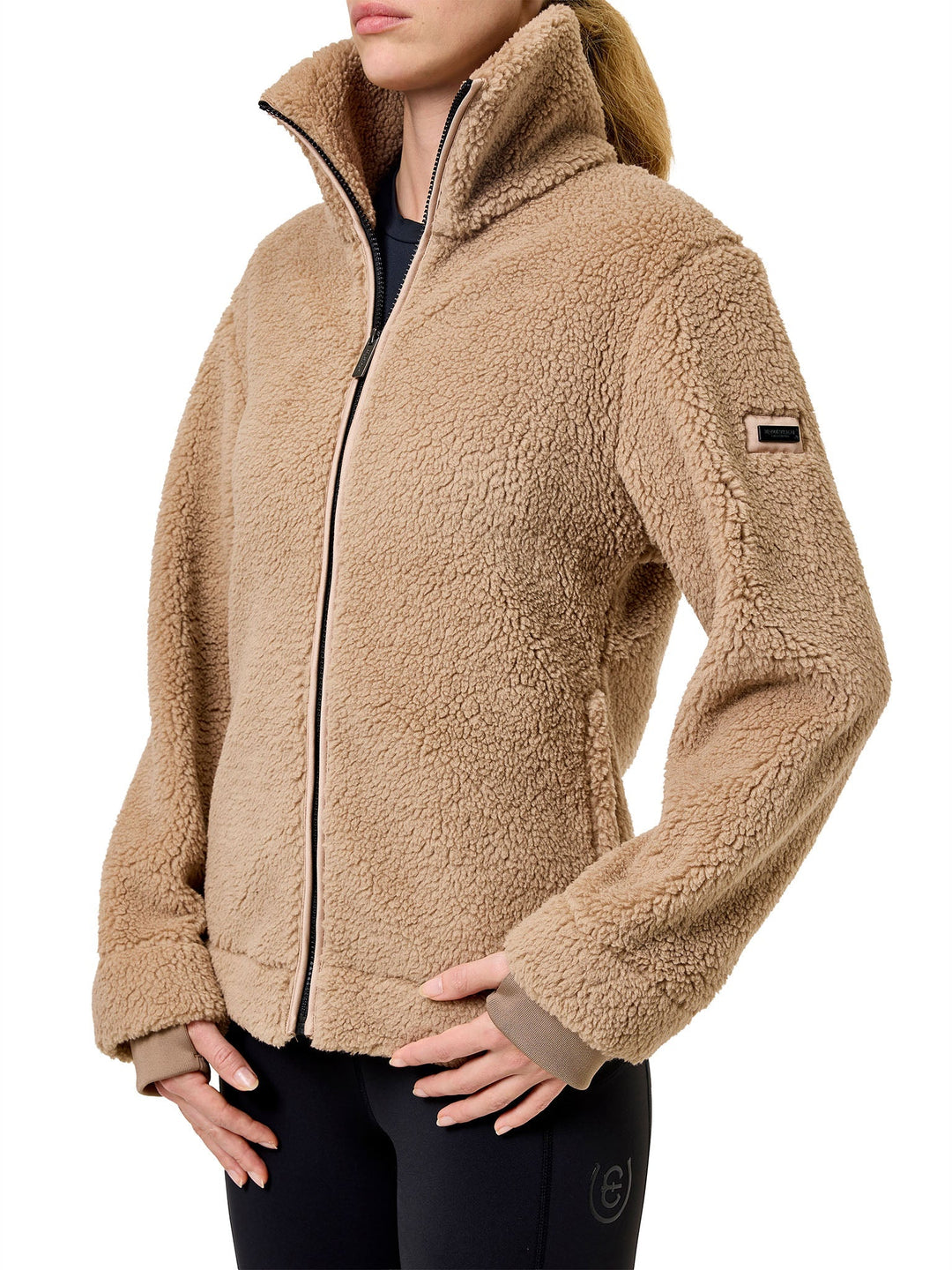 Equestrian Stockholm Teddy Fleece Jacket Sand - Riding Jacket - Kingdom Equestrian