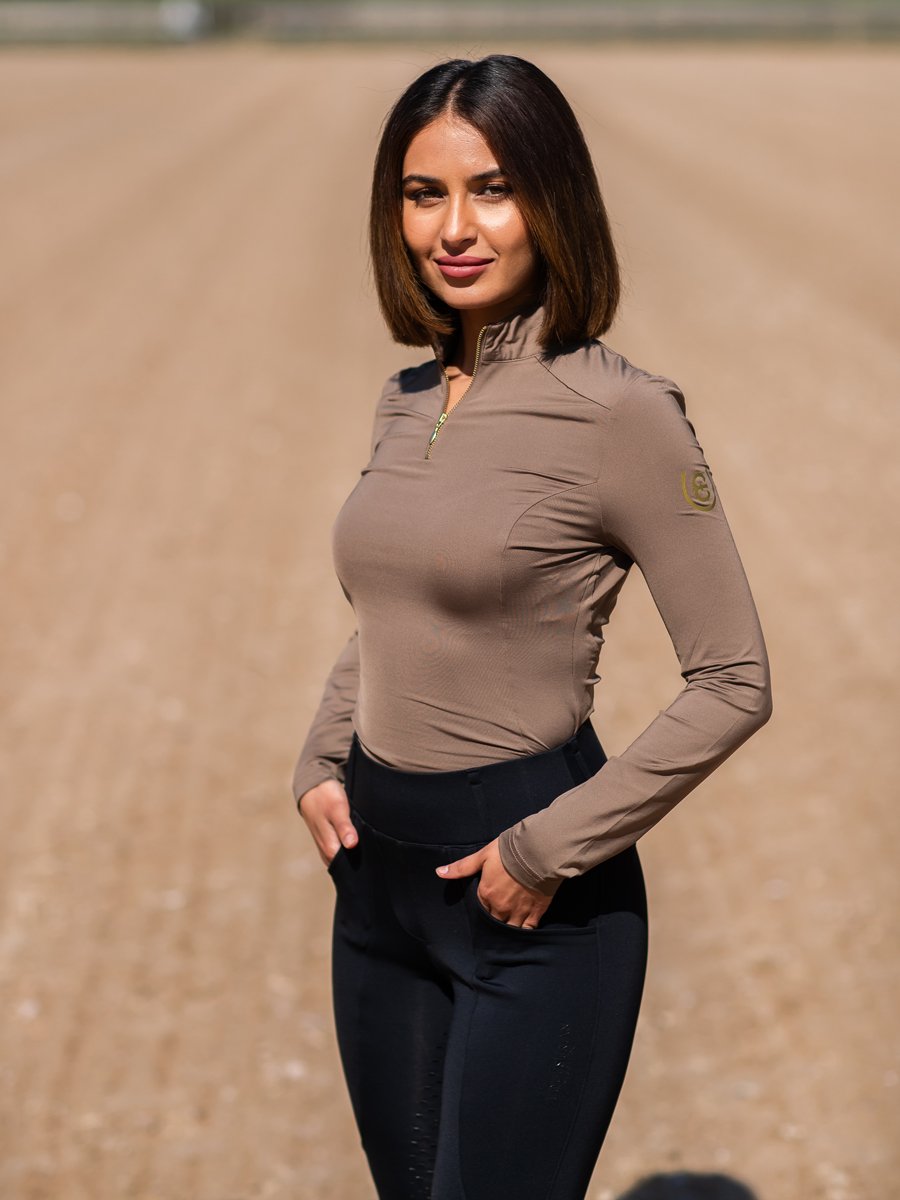 Equestrian Stockholm UV Protection Top Champagne - Top - Kingdom Equestrian
