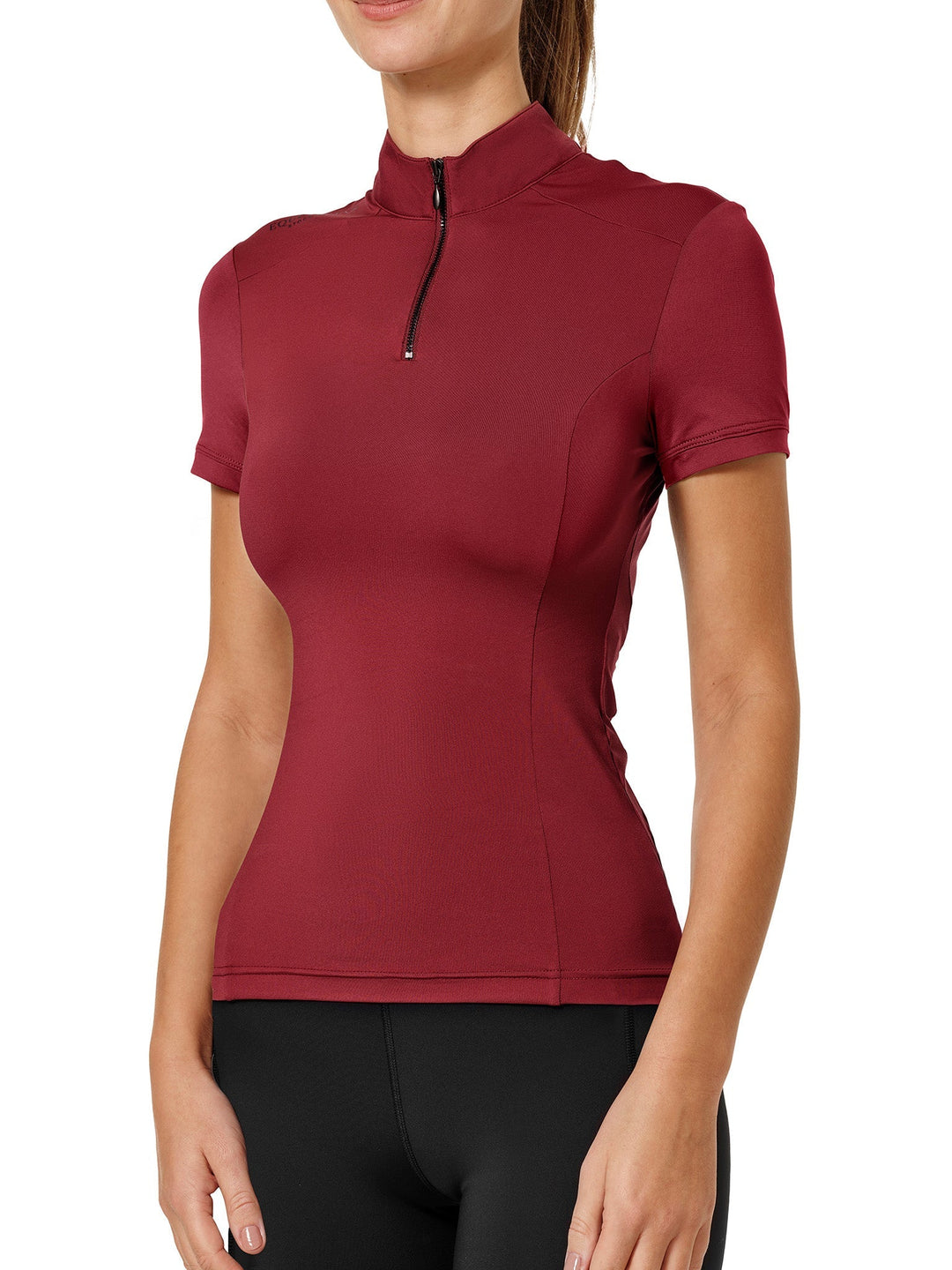 Equestrian Stockholm UV Protection Top Short Sleeve Bordeaux - Top - Kingdom Equestrian