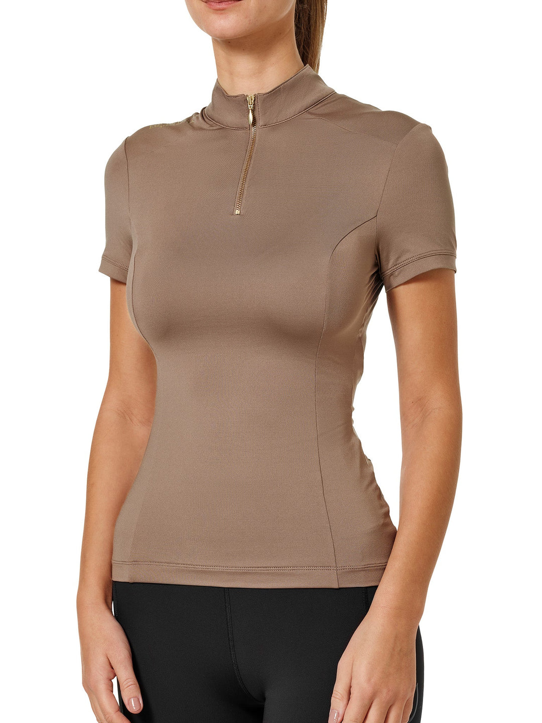 Equestrian Stockholm UV Protection Top Short Sleeve Champagne - Top - Kingdom Equestrian