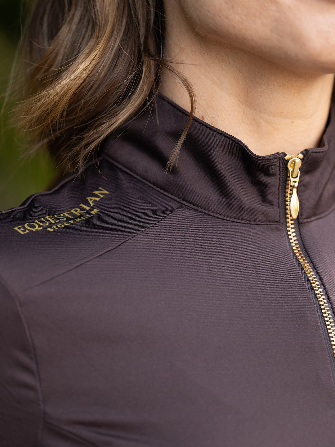 Equestrian Stockholm UV Protection Top Short Sleeve Golden Brown - Top - Kingdom Equestrian