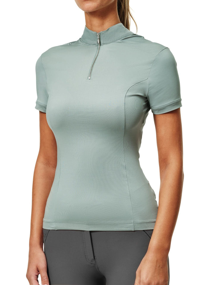Equestrian Stockholm UV Protection Top Short Sleeve Mint Green - Top - Kingdom Equestrian