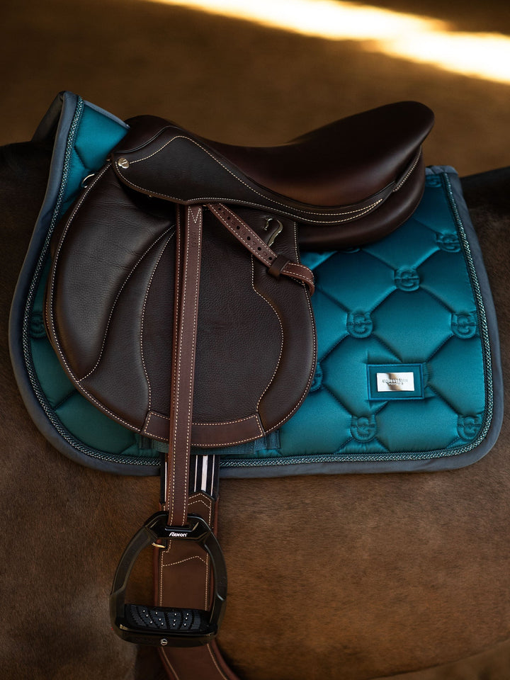 Equestrian Stockholm Classic Jump Saddle Pad - Teal Blue - Jump Saddle Pad - Kingdom Equestrian